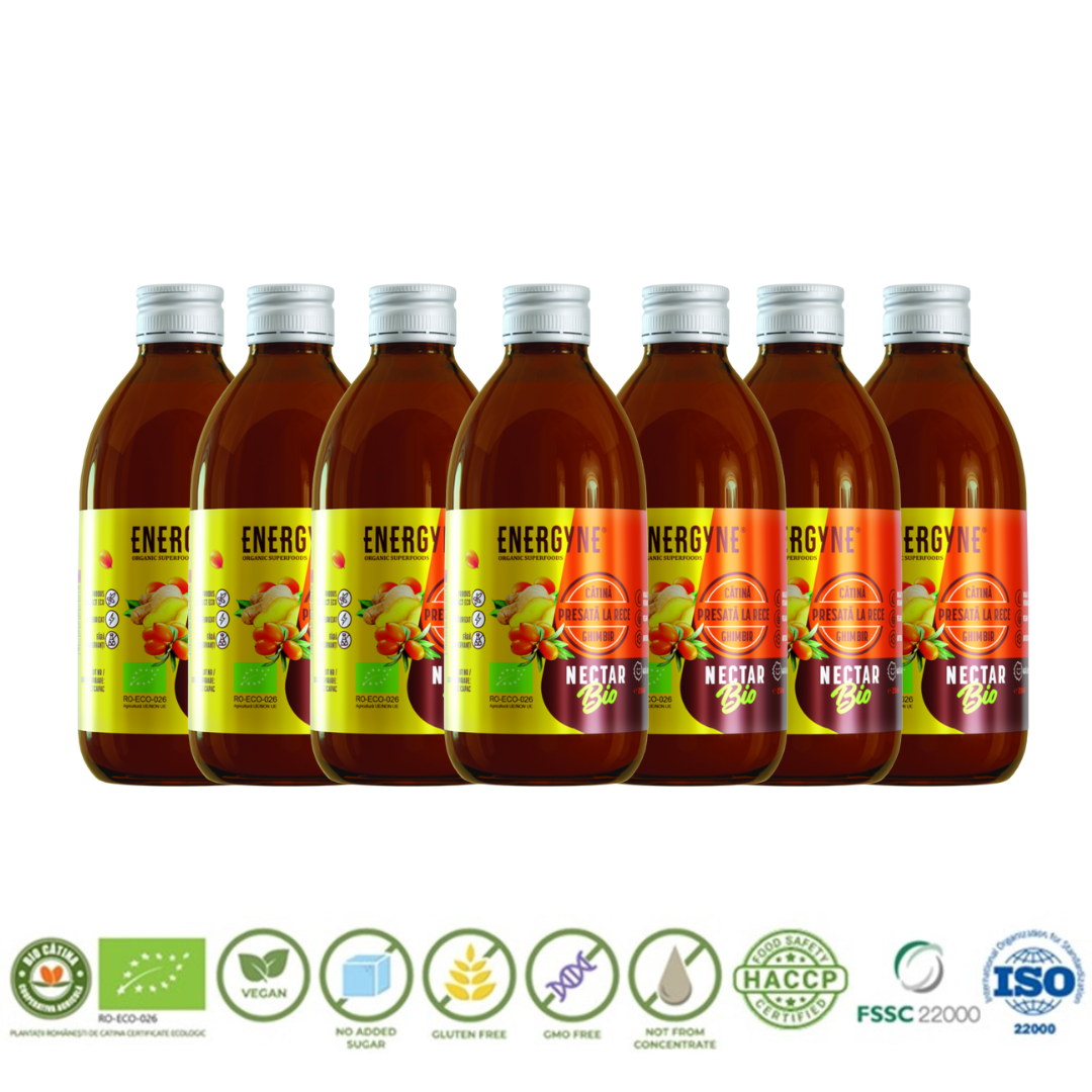 7 Nectare de catină cu ghimbir BIO 250 ml – Energyne